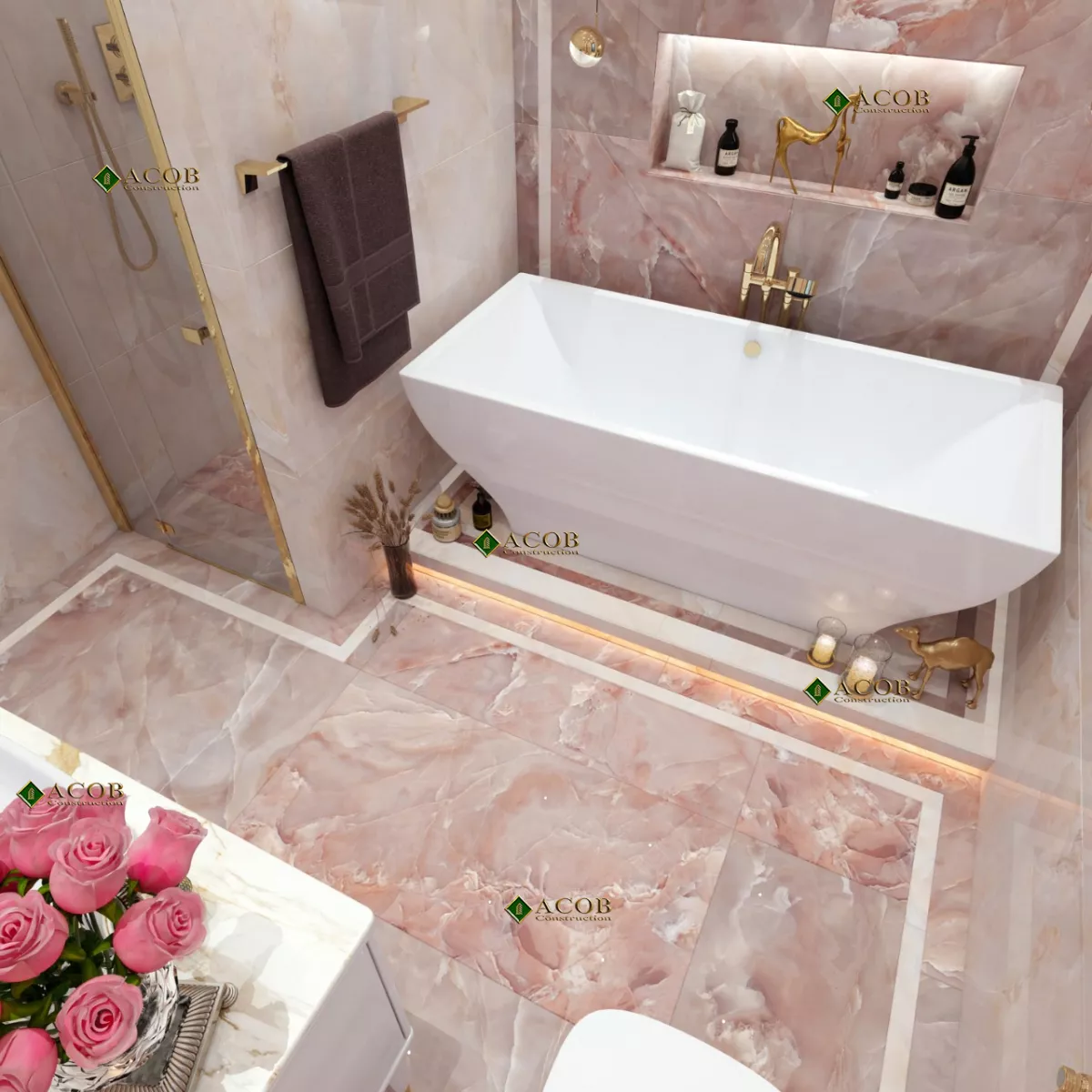 Buzovna (1030 m²) villanın interyer dizaynı