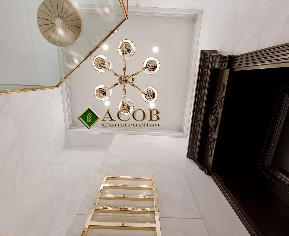 Badamdar (320 m²) villanın interyer dizaynı. Neoklassika