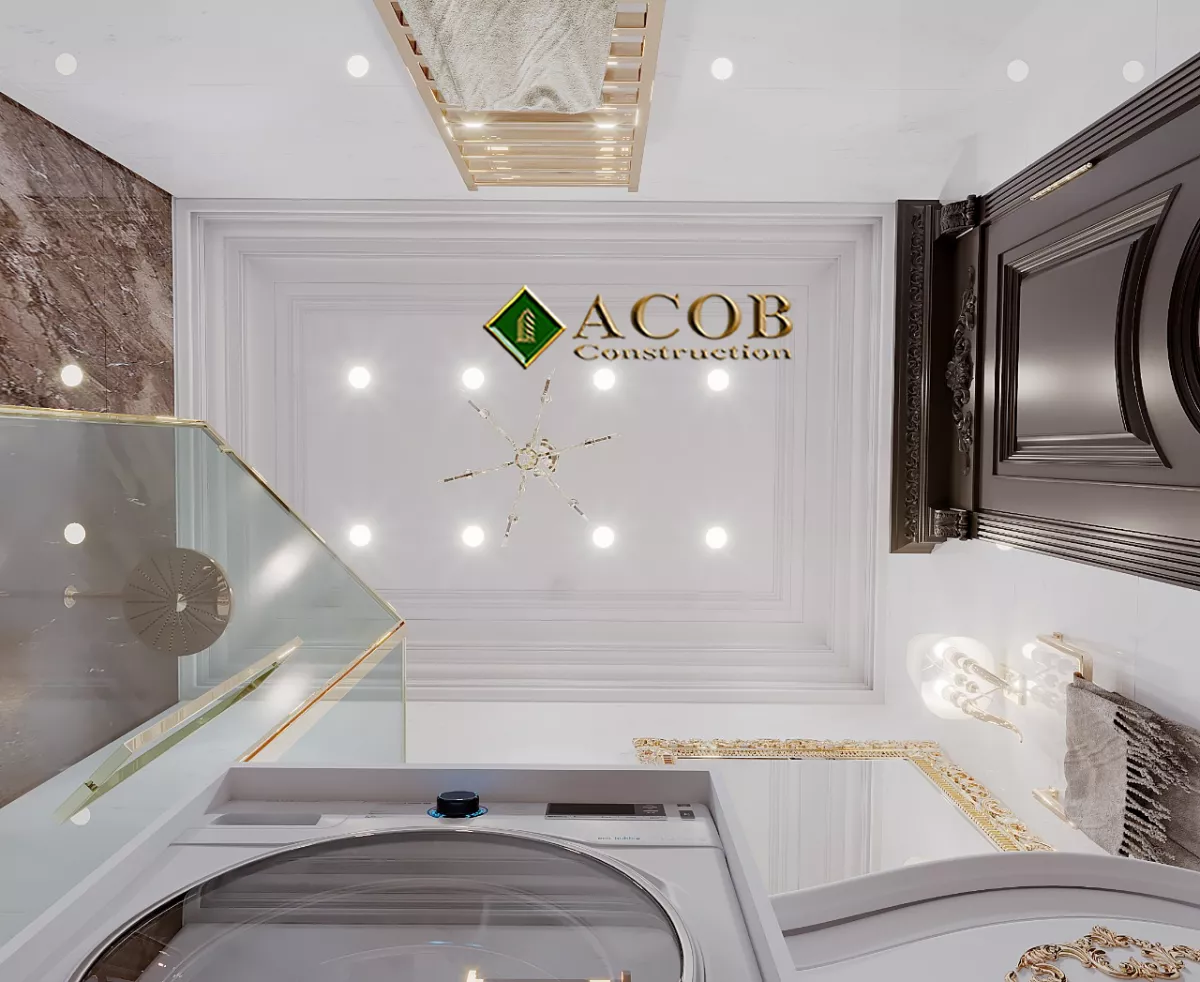 Badamdar (320 m²) villanın interyer dizaynı. Neoklassika