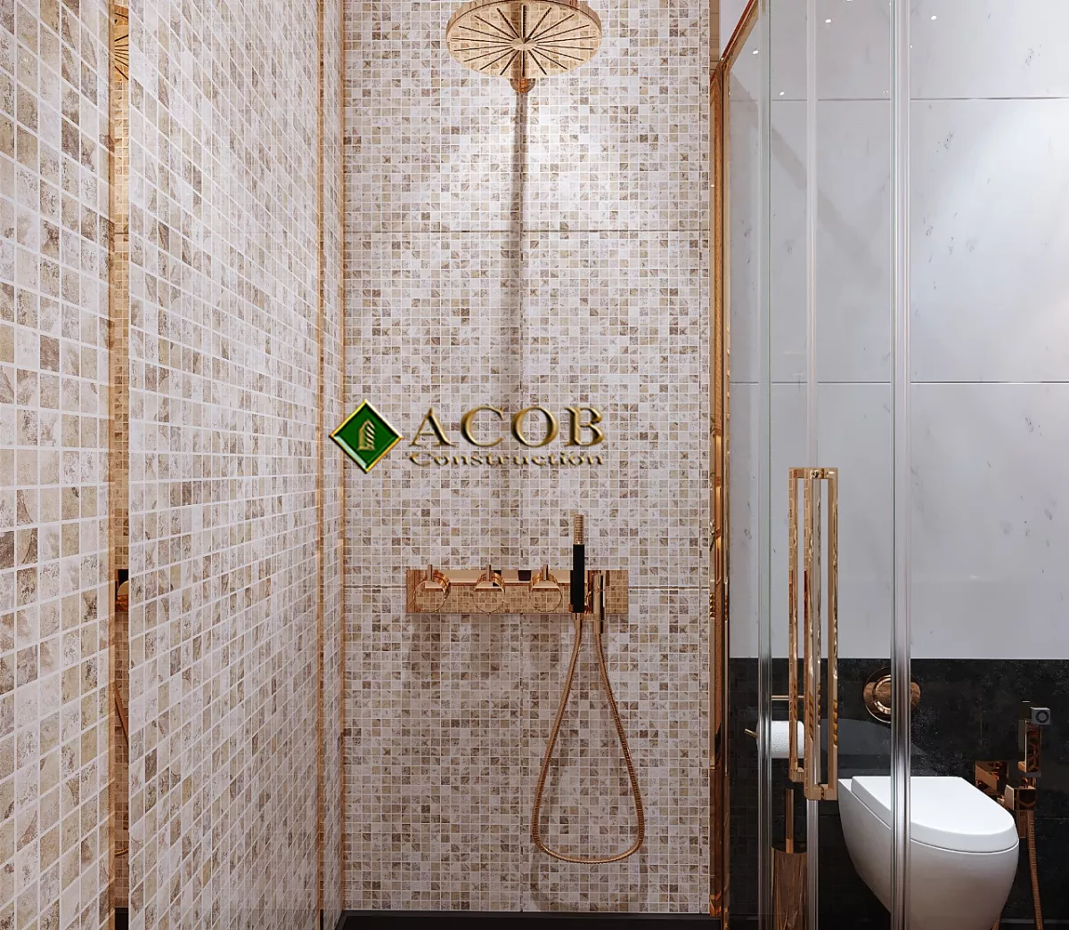 Badamdar (320 m²) villanın interyer dizaynı. Neoklassika