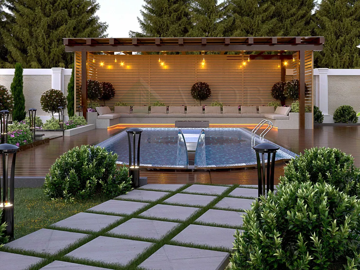 Landscape design of the "White-House" project
